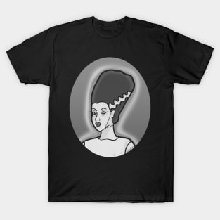 Frankenstein's Bride (Black and White) T-Shirt